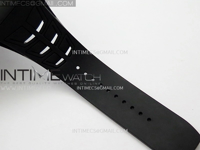 RM055 Black Crown And Inner Black Ceramic ZF 1:1 Best Edition Skeleton Dial On Black Rubber Strap RMUL2 Super Clone