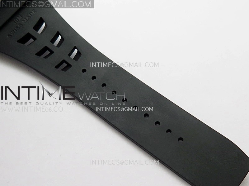 RM055 Black Crown And Inner Black Ceramic ZF 1:1 Best Edition Skeleton Dial On Black Rubber Strap RMUL2 Super Clone