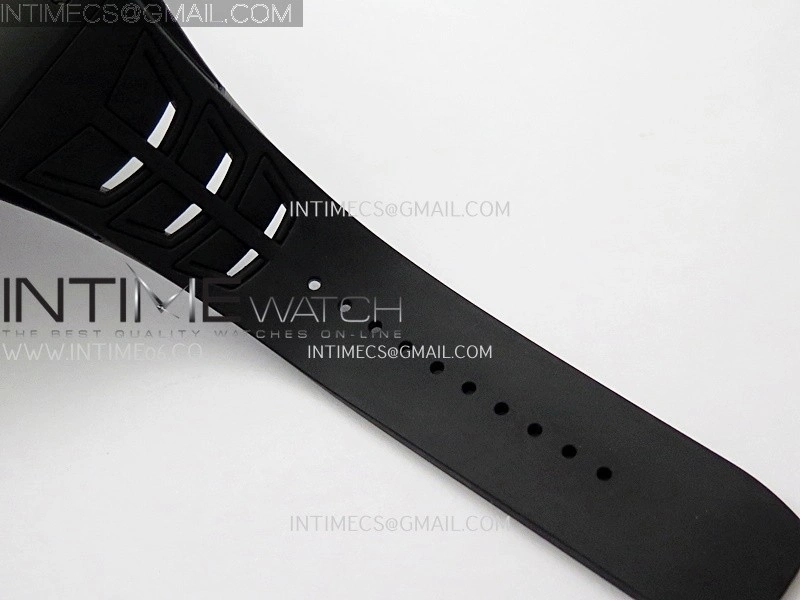 RM055 Red Crown Red Inner Black Ceramic ZF 1:1 Best Edition Skeleton Dial On Black Rubber Strap RMUL2 Super Clone