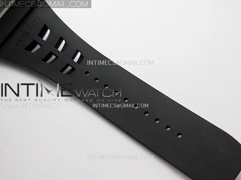 RM055 Red Crown Black Inner Black Ceramic ZF 1:1 Best Edition Skeleton Dial On Black Rubber Strap RMUL2 Super Clone