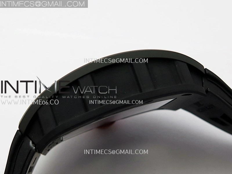 RM055 Red Crown Black Inner Black Ceramic ZF 1:1 Best Edition Skeleton Dial On Black Rubber Strap RMUL2 Super Clone