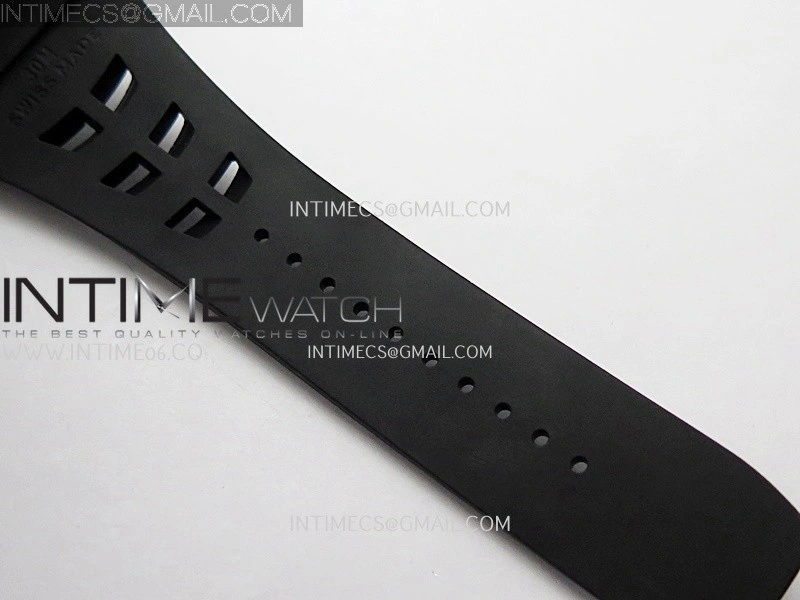 RM055 Black Crown RG Inner Black Ceramic ZF 1:1 Best Edition Skeleton Dial On Black Rubber Strap RMUL2 Super Clone