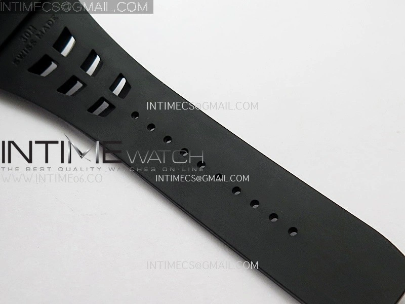 RM055 Black Crown White Inner Black White Ceramic ZF 1:1 Best Edition Skeleton Dial On Black Rubber Strap RMUL2 Super Clone
