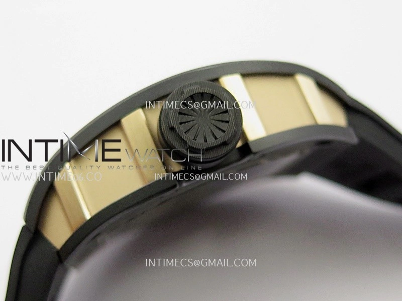 RM035 Americas Manual RG Black Ceramic ZF 1:1 Best Edition Skeleton Dial On Black Rubber Strap Super Clone RMUL1