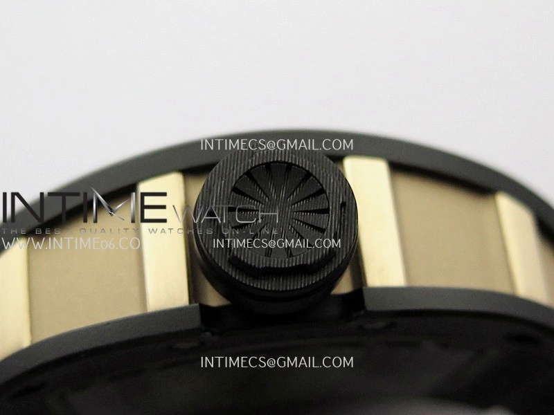 RM035 Americas Manual RG Black Ceramic ZF 1:1 Best Edition Skeleton Dial On Black Rubber Strap Super Clone RMUL1