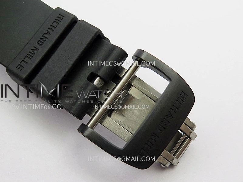 RM035 Americas Manual RG Black Ceramic ZF 1:1 Best Edition Skeleton Dial On Black Rubber Strap Super Clone RMUL1