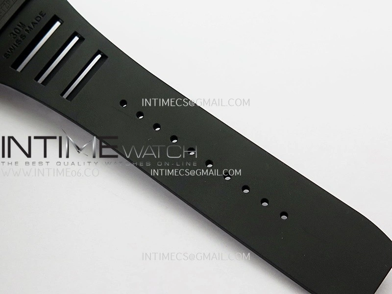 RM035 Americas Manual RG Black Ceramic ZF 1:1 Best Edition Skeleton Dial On Black Rubber Strap Super Clone RMUL1