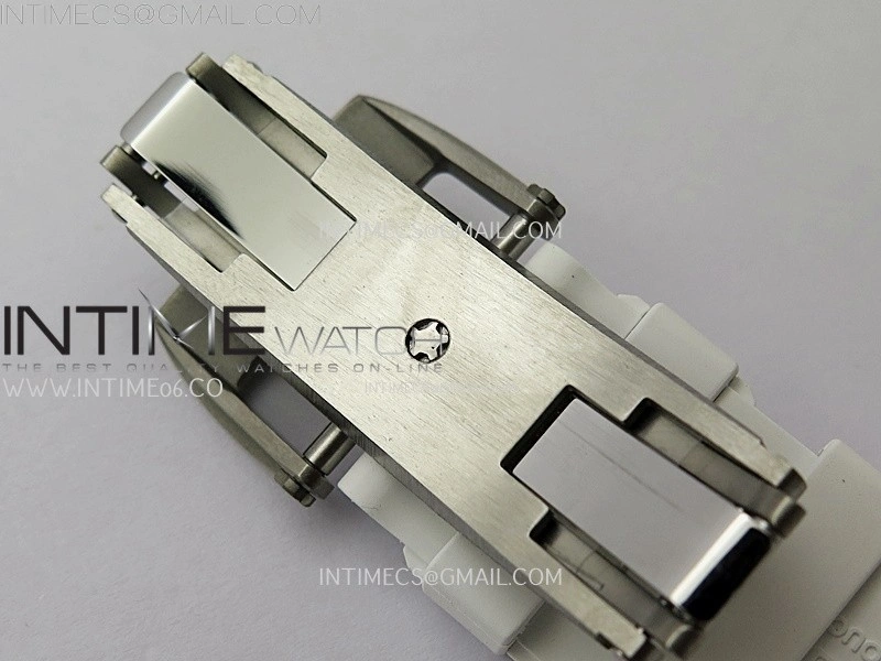 RM055 White Ceramic ZF 1:1 Best Edition Skeleton Dial On White Rubber Strap RMUL2 Super Clone