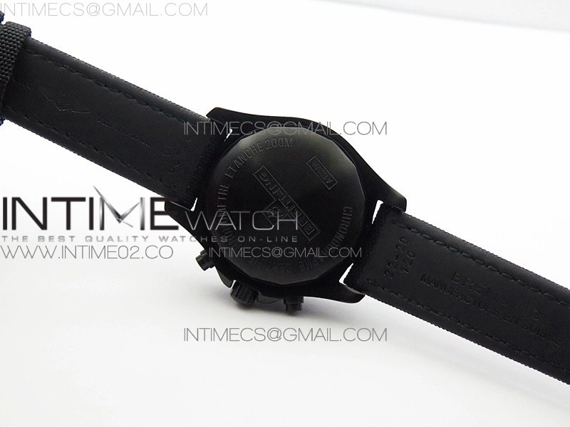 Challenger Chronograph DLC Black Dial on Rubber Strap A7750