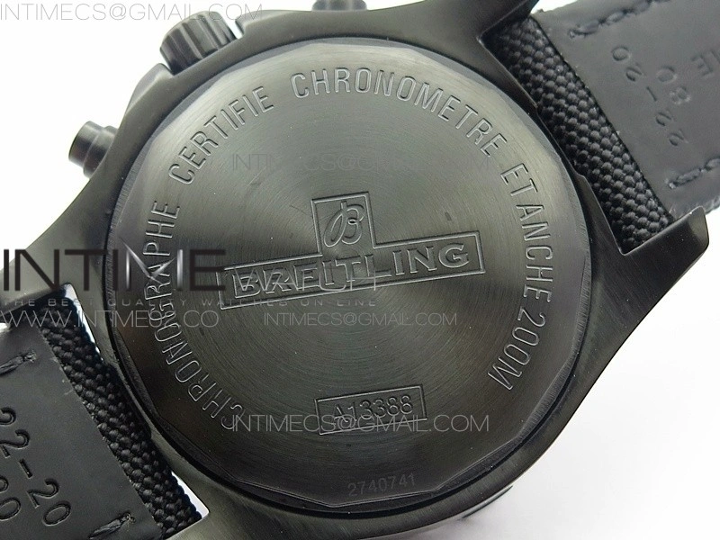 Challenger Chronograph DLC Black Dial on Rubber Strap A7750