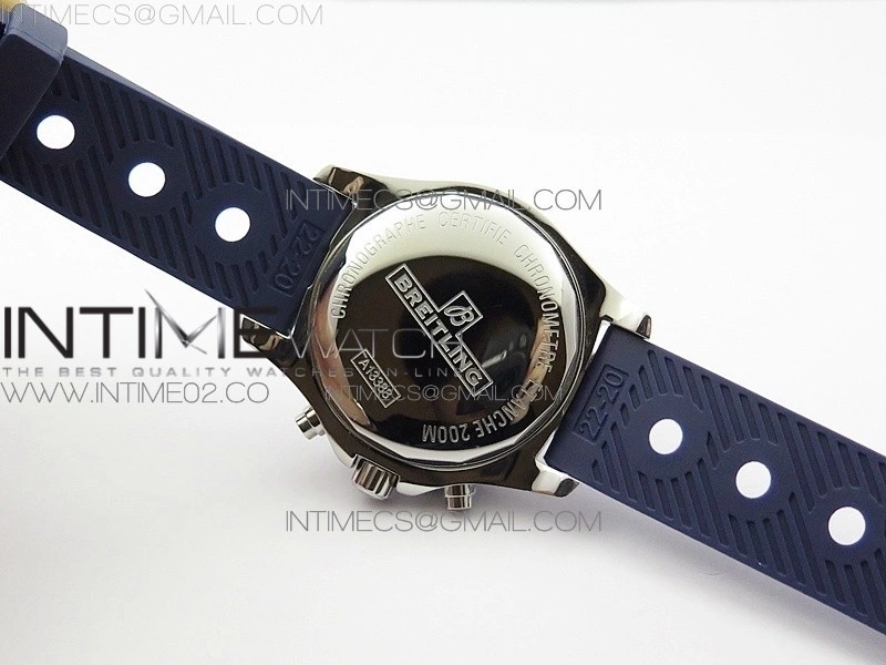Challenger Chronograph SS Blue Dial on Rubber Strap A7750