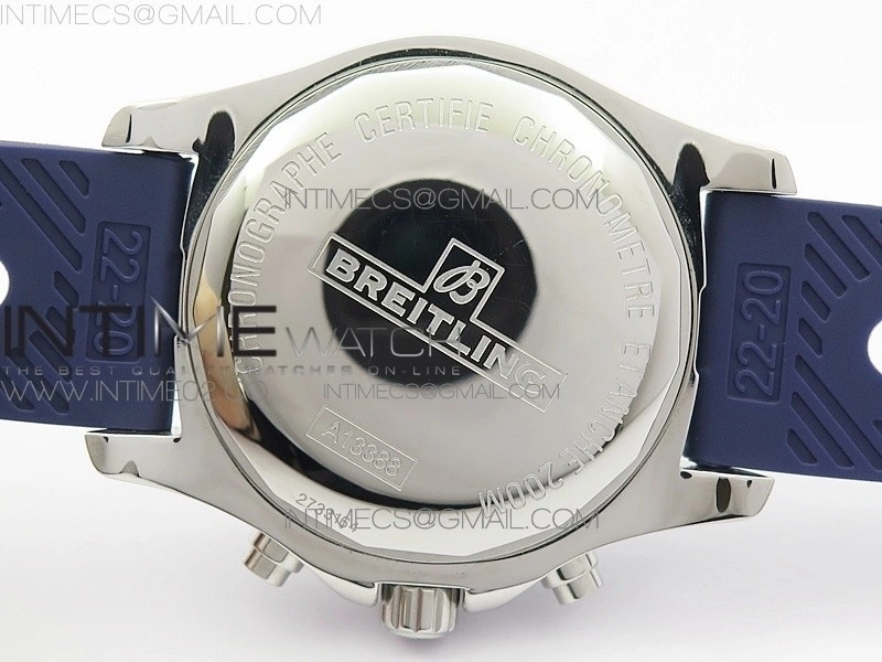 Challenger Chronograph SS Blue Dial on Rubber Strap A7750