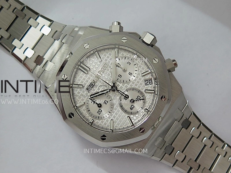 Royal Oak Chrono 26240 SS ZF 1:1 Best Edition Silver Dial On SS Bracelet Super Clone DD4401