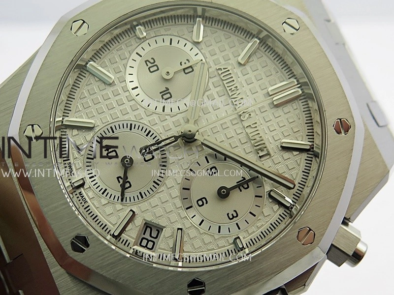 Royal Oak Chrono 26240 SS ZF 1:1 Best Edition Silver Dial On SS Bracelet Super Clone DD4401