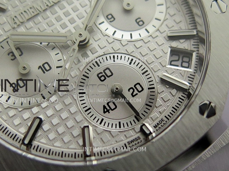 Royal Oak Chrono 26240 SS ZF 1:1 Best Edition Silver Dial On SS Bracelet Super Clone DD4401