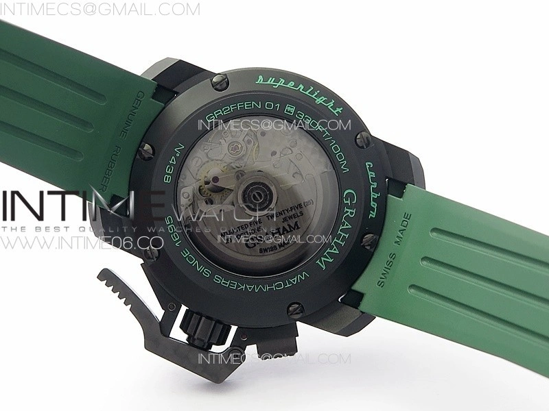 Chronofighter Superlight JKF 1:1 Best Edition on Green Rubber Strap A7750
