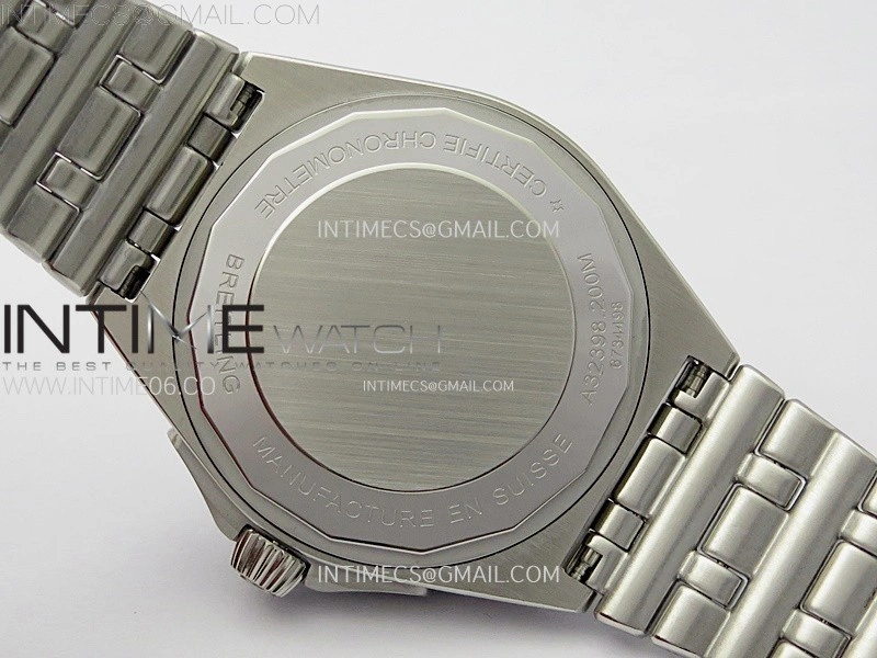 Chronomat 40mm GMT SS TWSF 1:1 Best Edition Green Dial on SS Bracelet A2836