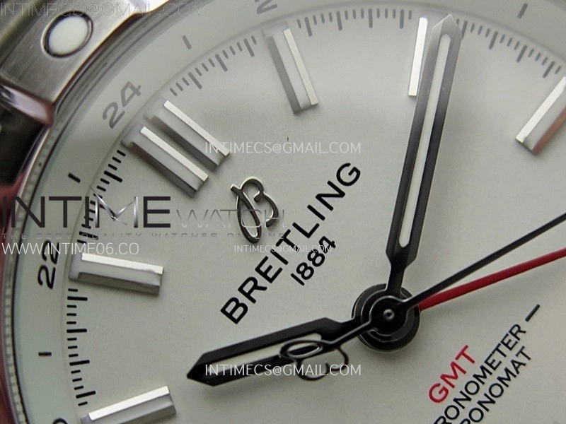 Chronomat 40mm GMT SS TWSF 1:1 Best Edition White Dial on SS Bracelet A2836
