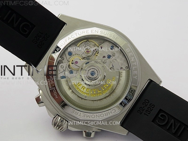 Chronomat B01 42mm SS TF 1:1 Best Edition Copper Dial on Black Rubber Strap A7750