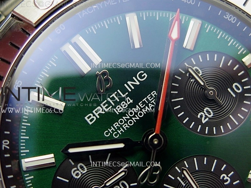 Chronomat B01 42mm SS TF 1:1 Best Edition Green Dial on SS Bracelet A7750
