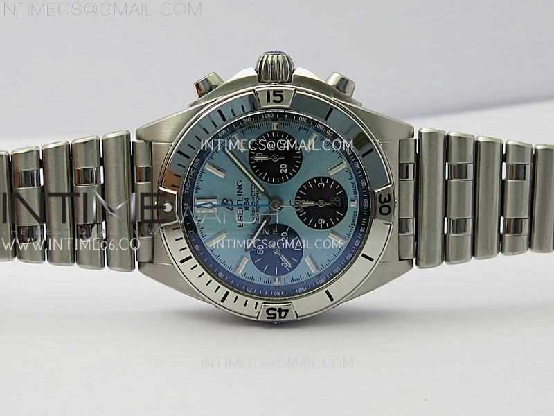 Chronomat B01 42mm SS TF 1:1 Best Edition Ice Blue Dial on SS Bracelet A7750