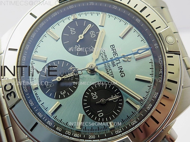 Chronomat B01 42mm SS TF 1:1 Best Edition Ice Blue Dial on SS Bracelet A7750