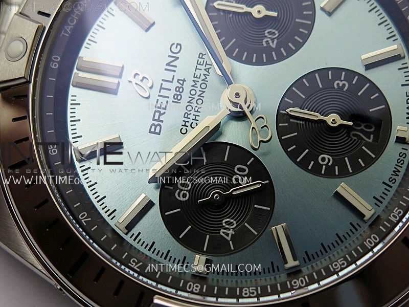 Chronomat B01 42mm SS TF 1:1 Best Edition Ice Blue Dial on SS Bracelet A7750
