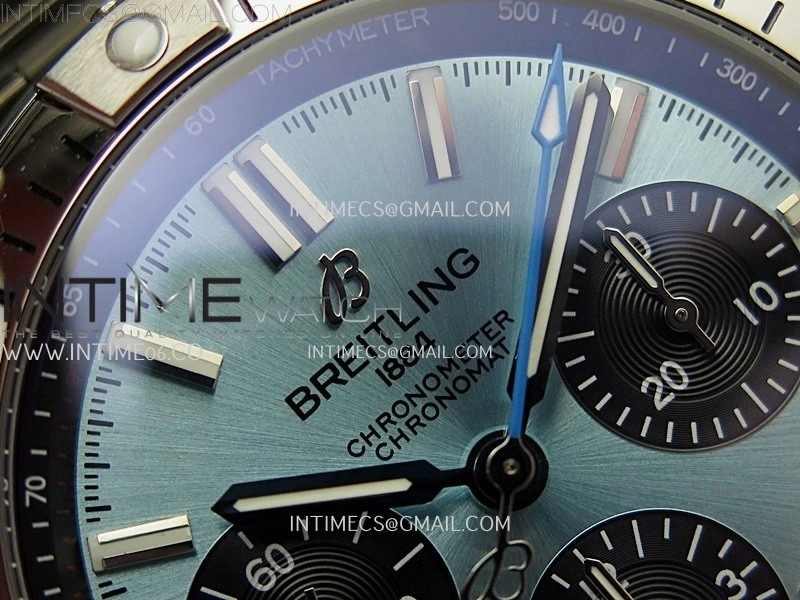 Chronomat B01 42mm SS TF 1:1 Best Edition Ice Blue Dial on SS Bracelet A7750