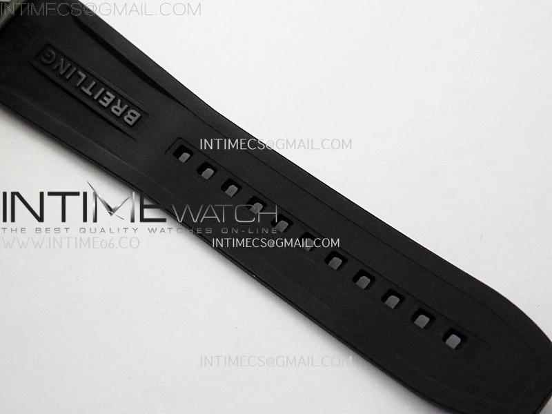 Chronomat B01 42mm SS RG TF 1:1 Best Edition Blue Dial on Black Rubber Strap A7750