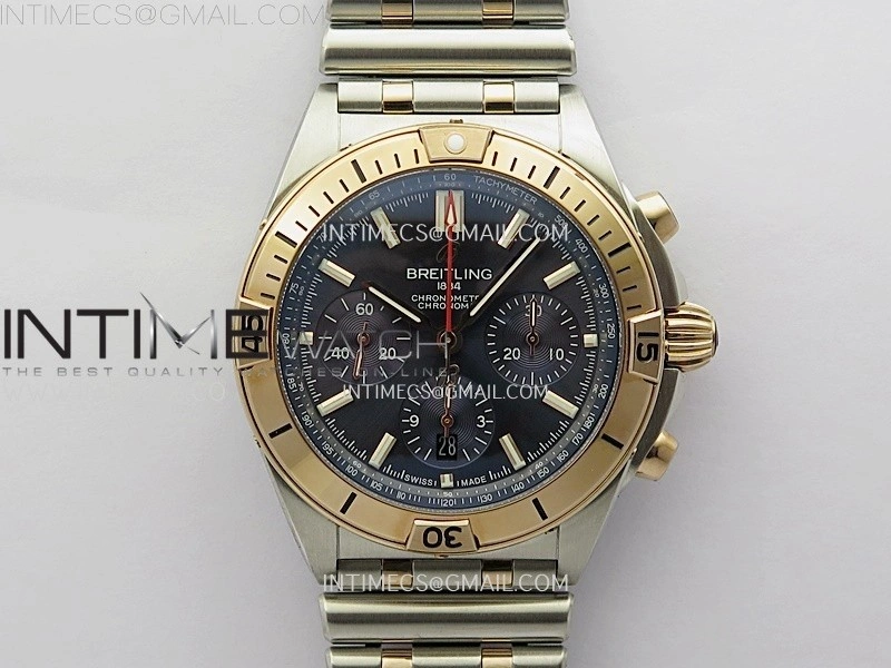 Chronomat B01 42mm SS RG TF 1:1 Best Edition Blue Dial on SS Bracelet A7750
