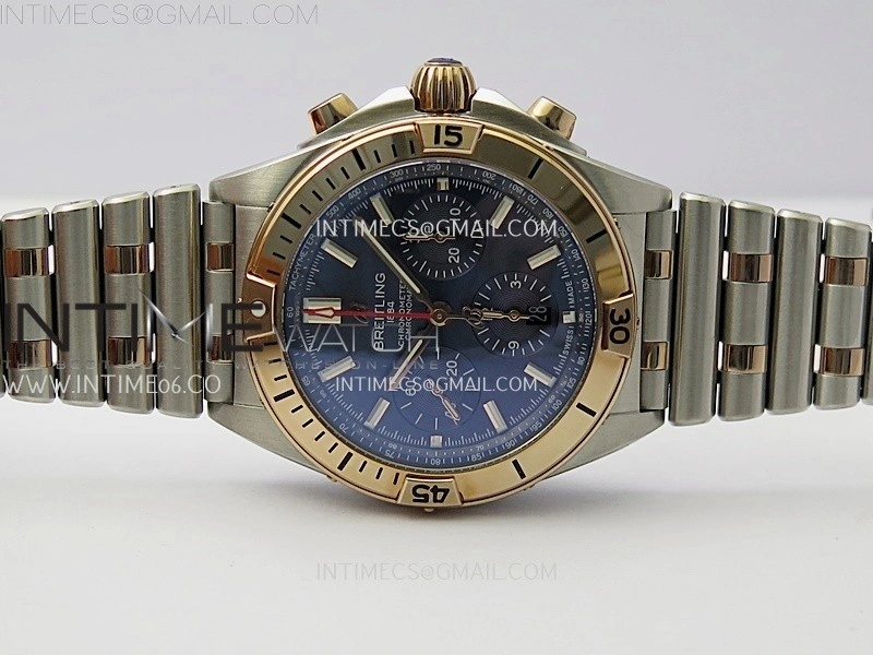 Chronomat B01 42mm SS RG TF 1:1 Best Edition Blue Dial on SS Bracelet A7750
