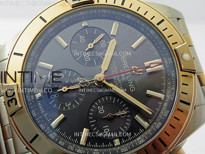 Chronomat B01 42mm SS RG TF 1:1 Best Edition Blue Dial on SS Bracelet A7750