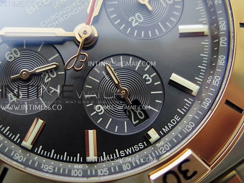Chronomat B01 42mm SS RG TF 1:1 Best Edition Blue Dial on SS Bracelet A7750