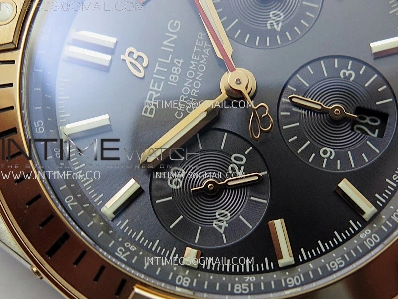 Chronomat B01 42mm SS RG TF 1:1 Best Edition Blue Dial on SS Bracelet A7750