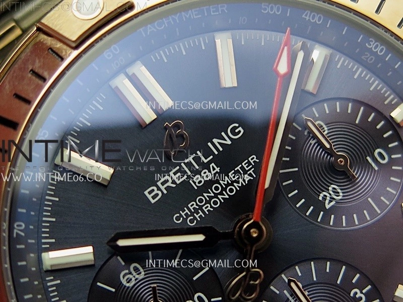 Chronomat B01 42mm SS RG TF 1:1 Best Edition Blue Dial on SS Bracelet A7750