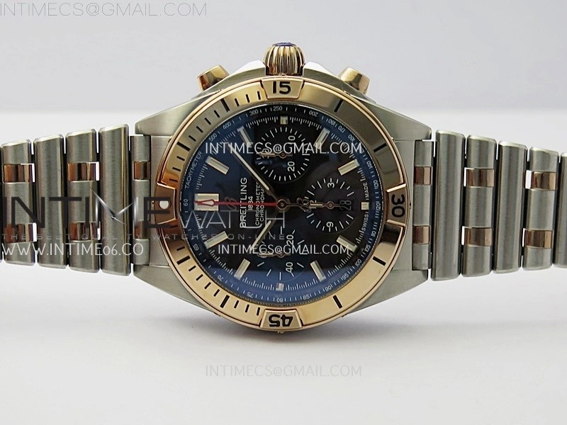 Chronomat B01 42mm SS RG TF 1:1 Best Edition Brown Dial on SS Bracelet A7750