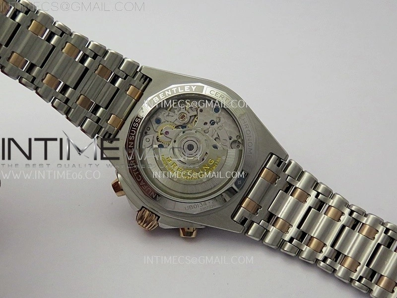 Chronomat B01 42mm SS RG TF 1:1 Best Edition Brown Dial on SS Bracelet A7750