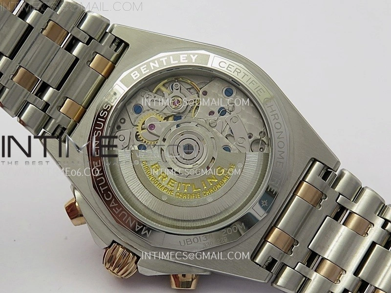 Chronomat B01 42mm SS RG TF 1:1 Best Edition Brown Dial on SS Bracelet A7750