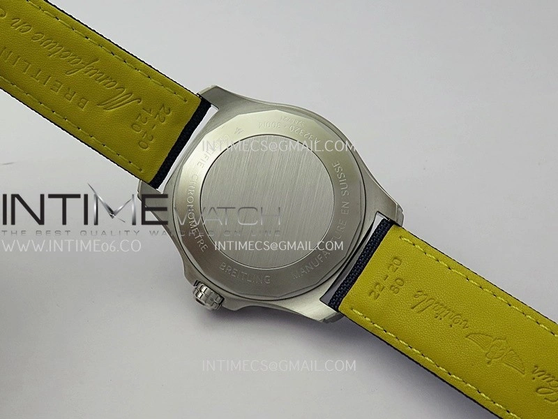 Avenger Chronometer 45mm GMT SS B50F 1:1 Best Edition Blue Dial On Blue Nylon Strap A2824
