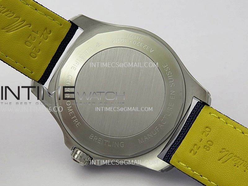 Avenger Chronometer 45mm GMT SS B50F 1:1 Best Edition Blue Dial On Blue Nylon Strap A2824