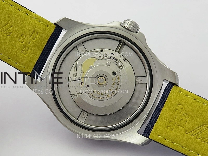 Avenger Chronometer 45mm GMT SS B50F 1:1 Best Edition Blue Dial On Blue Nylon Strap A2824