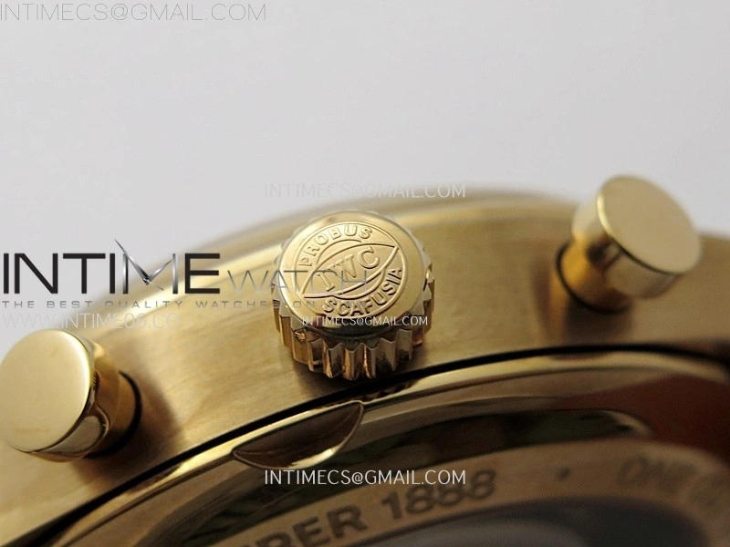 Portugieser Chrono Classic 42 IW3904 RG AZF 1:1 Best Edition White dial on Brown Leather Strap A7750