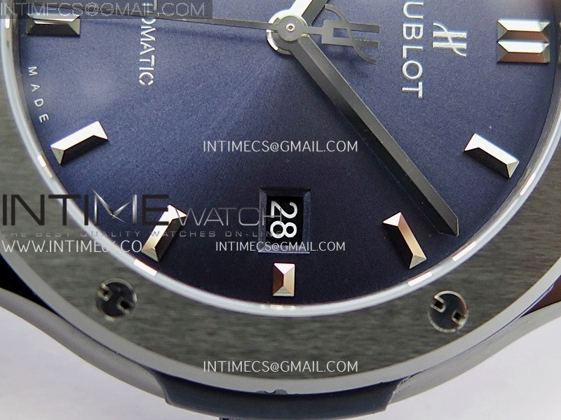 Classic Fusion 42mm Ceramic JJZF 1:1 Best Edition Blue Dial On Blue Gummy Strap