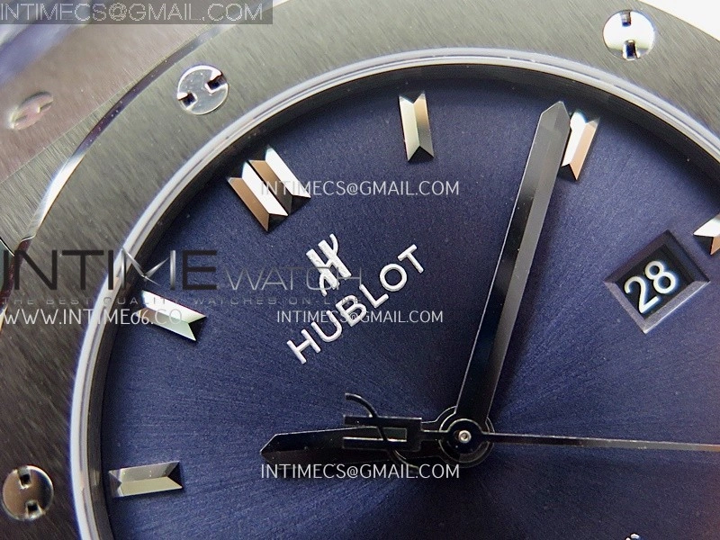 Classic Fusion 42mm Ceramic JJZF 1:1 Best Edition Blue Dial On Blue Gummy Strap