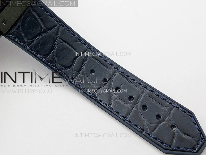 Classic Fusion 42mm Ceramic JJZF 1:1 Best Edition Blue Dial On Blue Gummy Strap