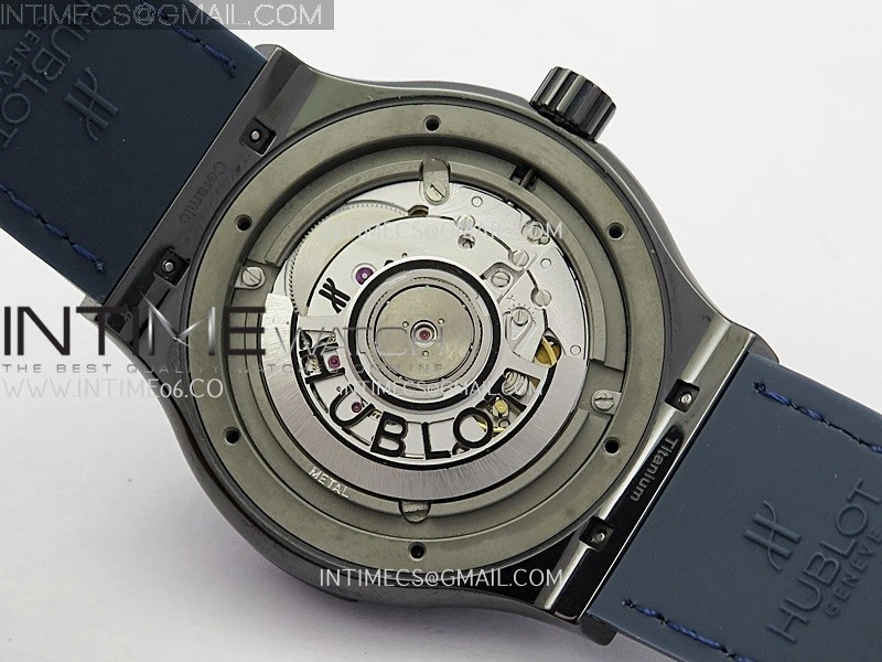 Classic Fusion 42mm Ceramic JJZF 1:1 Best Edition Blue Dial On Blue Gummy Strap