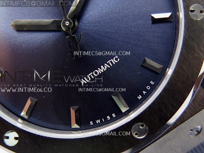 Classic Fusion 42mm Ceramic JJZF 1:1 Best Edition Blue Dial On Blue Rubber Strap