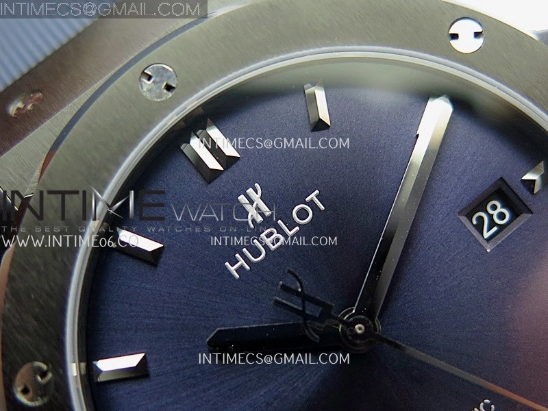 Classic Fusion 42mm Ceramic JJZF 1:1 Best Edition Blue Dial On Blue Rubber Strap