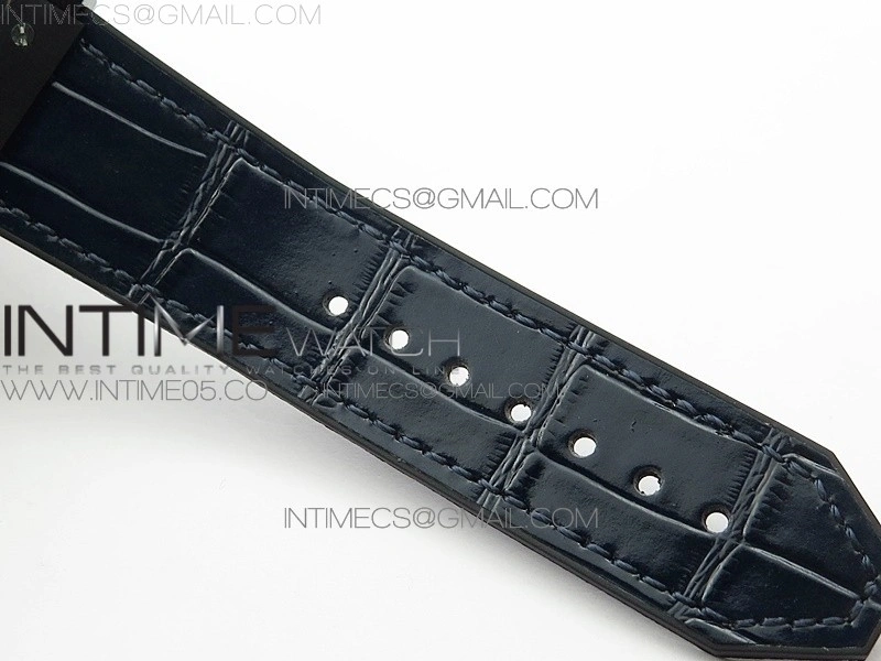 Classic Fusion 42mm DLC B50F Blue Dial On Blue Gummy Strap A2892