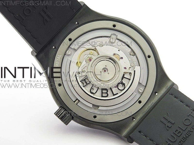 Classic Fusion 42mm DLC B50F Blue Dial On Blue Gummy Strap A2892